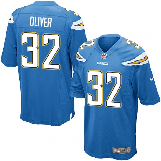 Men's Nike Los Angeles Chargers #32 Branden Oliver Game Electric Blue Alternate NFL Jersey - Ujersey