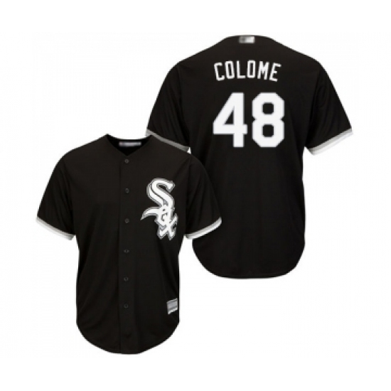 Youth Chicago White Sox #48 Alex Colome Replica Black Alternate Home Cool Base Baseball Jersey - Ujersey