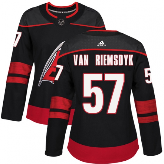 Women's Adidas Carolina Hurricanes #57 Trevor Van Riemsdyk Premier Black Alternate NHL Jersey - Ujersey