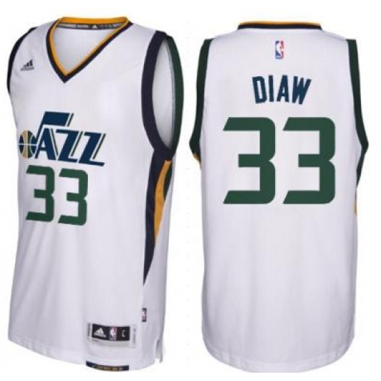 Men's Utah Jazz #33 Boris Diaw adidas White New Swingman Home Jersey - Ujersey