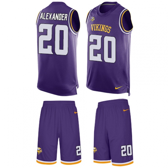 Men's Nike Minnesota Vikings #20 Mackensie Alexander Limited Purple Tank Top Suit NFL Jersey - Ujersey