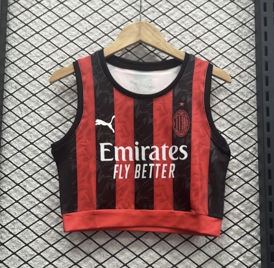 AC Milan Soccer Jersey Home Women's Vest 2025/26 - U-jersey