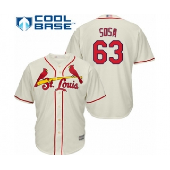 Youth St. Louis Cardinals #63 Edmundo Sosa Authentic Cream Alternate Cool Base Baseball Player Jersey - Ujersey