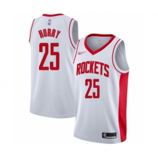 Youth Houston Rockets #25 Robert Horry Swingman White Finished Basketball Jersey - Association Edition - Ujersey