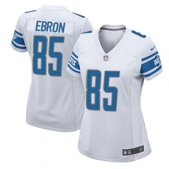 Women's Nike Detroit Lions #85 Eric Ebron Game White NFL Jersey - Ujersey