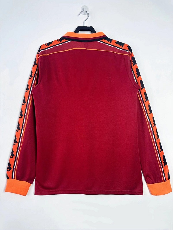 Roma Retro Soccer Jersey Home Long Sleeve Custom Shirt 1998/99 - ujerseystore