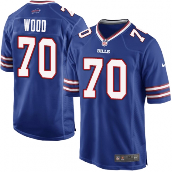 Men's Nike Buffalo Bills #70 Eric Wood Game Royal Blue Team Color NFL Jersey - Ujersey
