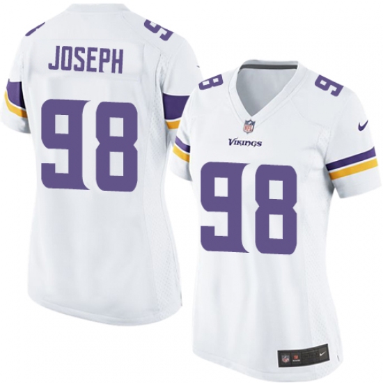 Women's Nike Minnesota Vikings #98 Linval Joseph Game White NFL Jersey - Ujersey