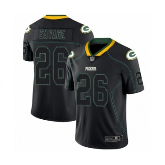 Men's Green Bay Packers #26 Darnell Savage Jr. Limited Lights Out Black Rush Football Jersey - Ujersey