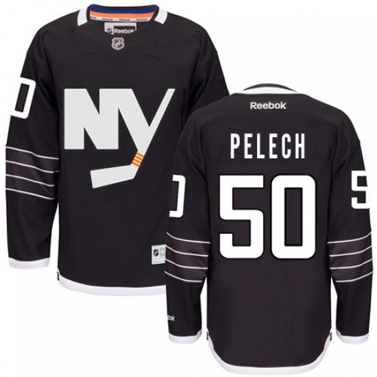 Women's Reebok New York Islanders #50 Adam Pelech Authentic Black Third NHL Jersey - Ujersey
