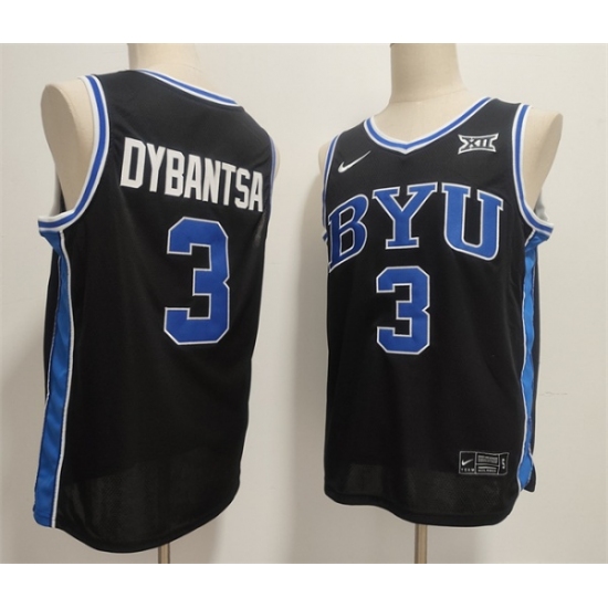 Men's Duke Blue Devils #3 AJ Dybantsa Black Stitched Basketball Jersey - Ujersey