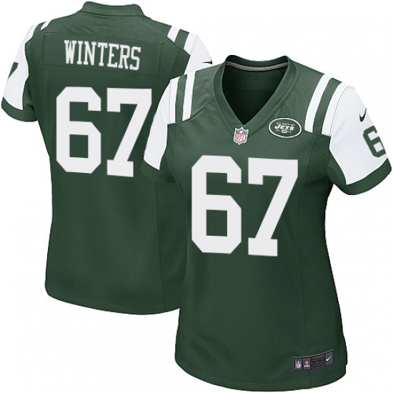 Women's Nike New York Jets #67 Brian Winters Game Green Team Color NFL Jersey - Ujersey