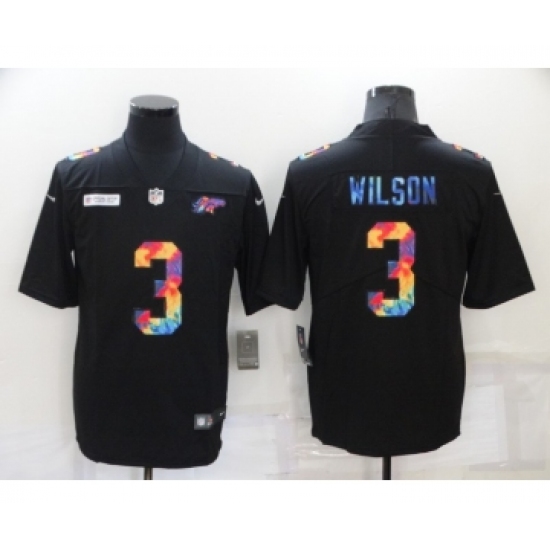 Men's Denver Broncos #3 Russell Wilson Nike Multi-Color Black 2020 NFL Crucial Catch Vapor Untouchable Limited Jersey - Ujersey