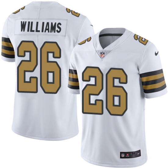 Men's Nike New Orleans Saints #25 P. J. Williams Limited White Rush Vapor Untouchable NFL Jersey - Ujersey