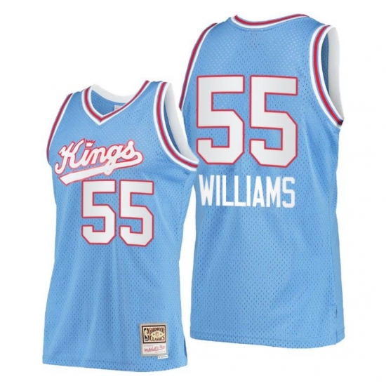 Men's Sacramento Kings #55 Jason Williams Blue Throwback Stitched Jersey - Ujersey