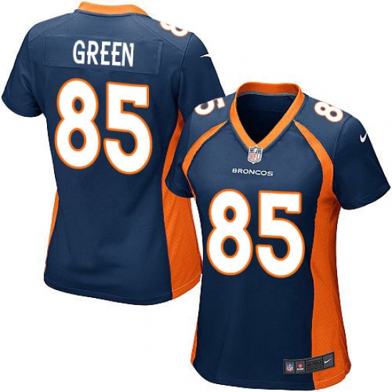 Women's Nike Denver Broncos #85 Virgil Green Game Navy Blue Alternate NFL Jersey - Ujersey