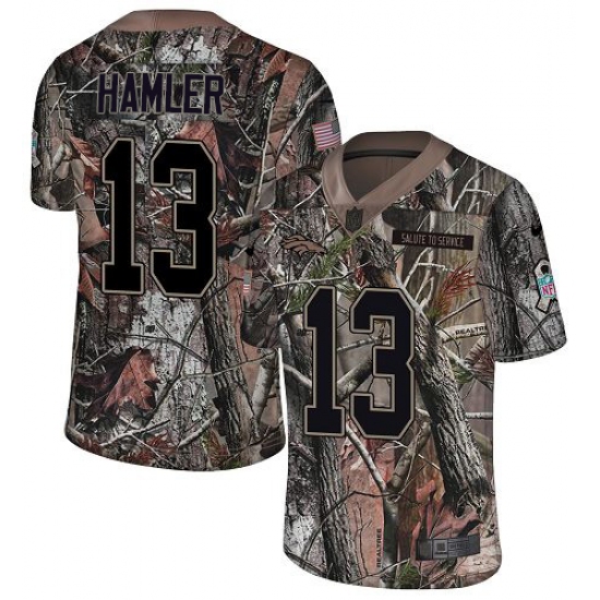 Youth Denver Broncos #13 KJ Hamler Camo Stitched Limited Rush Realtree Jersey - Ujersey