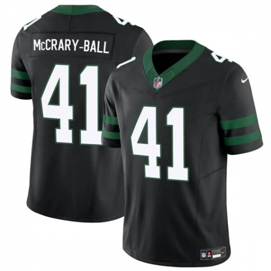 Men's New York Jets #41 Marcelino McCrary-Ball Black 2025 F.U.S.E. Vapor Untouchable Limited Football Stitched Jersey - Ujersey
