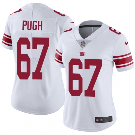 Women's Nike New York Giants #67 Justin Pugh White Vapor Untouchable Limited Player NFL Jersey - Ujersey