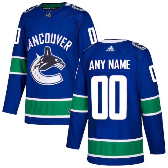 Men's Vancouver Canucks adidas Blue Authentic Custom Jersey