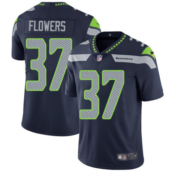 Youth Nike Seattle Seahawks #37 Tre Flowers Navy Blue Team Color Vapor Untouchable Limited Player NFL Jersey - Ujersey