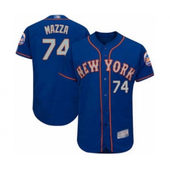 Men's New York Mets #74 Chris Mazza Royal Gray Alternate Flex Base Authentic Collection Baseball Player Jersey - Ujersey