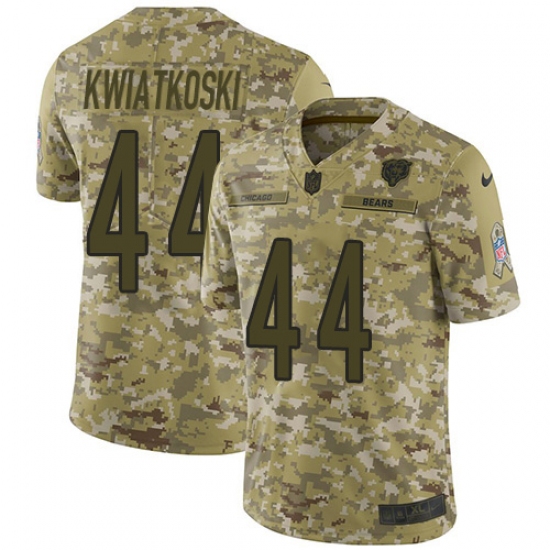 Youth Nike Chicago Bears #44 Nick Kwiatkoski Limited Camo 2018 Salute to Service NFL Jersey - Ujersey