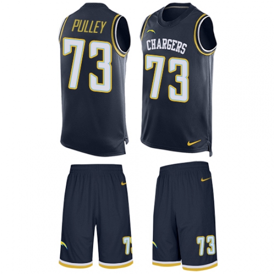 Men's Nike Los Angeles Chargers #73 Spencer Pulley Limited Navy Blue Tank Top Suit NFL Jersey - Ujersey