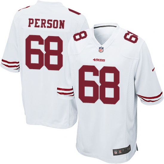 Men's Nike San Francisco 49ers #68 Mike Person Game White NFL Jersey - Ujersey