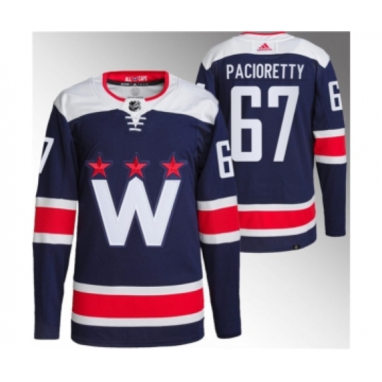 Men's Washington Capitals #67 Max Pacioretty Navy Stitched Jersey - Ujersey