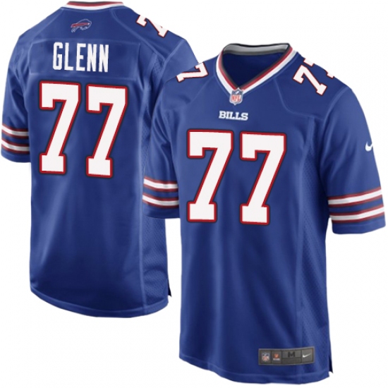 Men's Nike Buffalo Bills #77 Cordy Glenn Game Royal Blue Team Color NFL Jersey - Ujersey