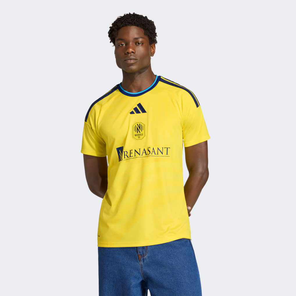Men's Nashville SC adidas Yellow 2026 The Reverb Kit Replica Jersey - Ujersey