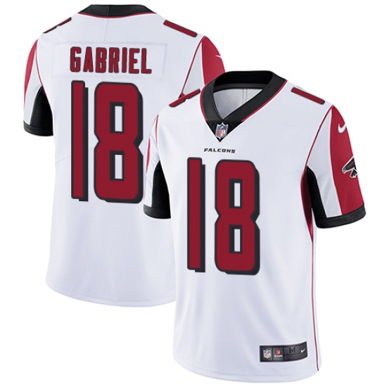 Men's Nike Atlanta Falcons #18 Taylor Gabriel White Vapor Untouchable Limited Player NFL Jersey - Ujersey