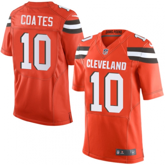 Men's Nike Cleveland Browns #10 Sammie Coates Elite Orange Alternate NFL Jersey - Ujersey