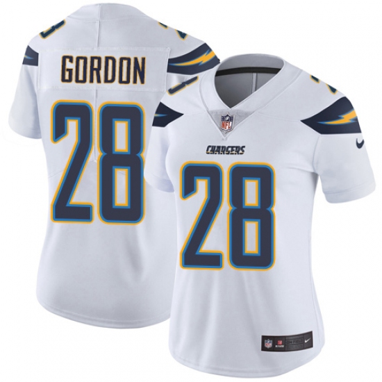Women's Nike Los Angeles Chargers #28 Melvin Gordon White Vapor Untouchable Limited Player NFL Jersey - Ujersey
