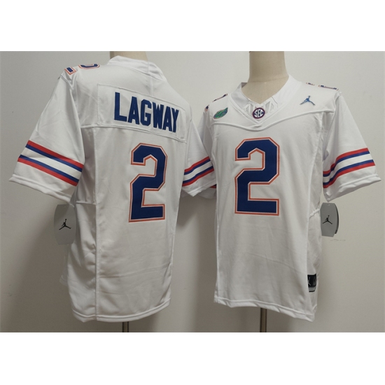 Men's Florida Gators #2 DJ Lagway White F.U.S.E. Stitched Jersey - Ujersey