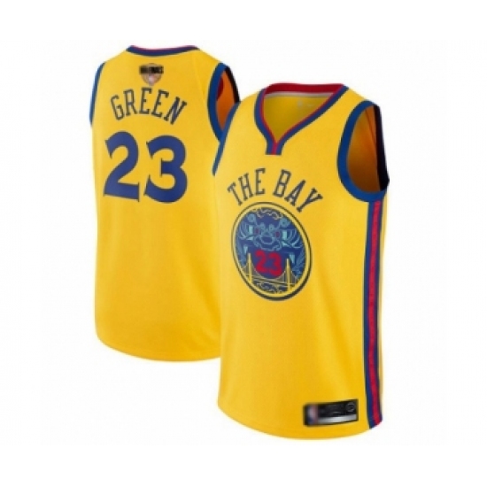 Men's Golden State Warriors #23 Draymond Green Swingman Gold 2019 Basketball Finals Bound Basketball Jersey - City Edition - Ujersey