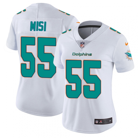 Women's Nike Miami Dolphins #55 Koa Misi White Vapor Untouchable Limited Player NFL Jersey - Ujersey