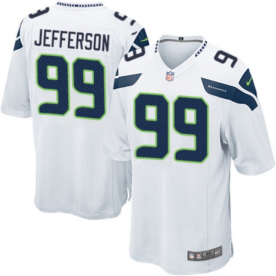 Men's Nike Seattle Seahawks #99 Quinton Jefferson Game White NFL Jersey - Ujersey