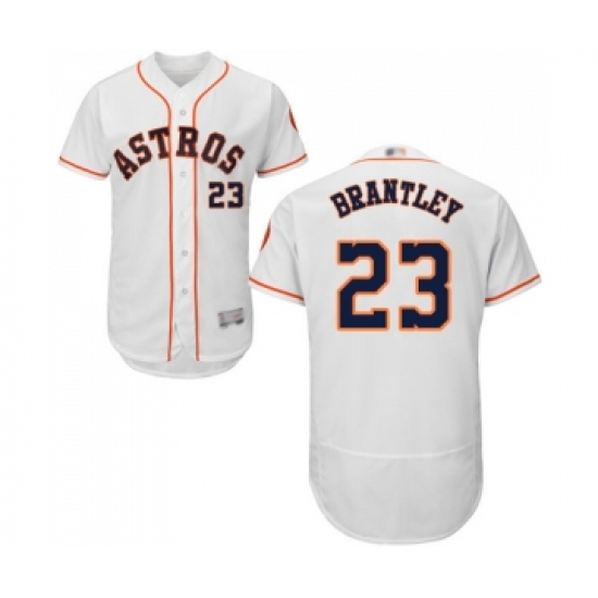 Men's Houston Astros #23 Michael Brantley White Home Flex Base Authentic Collection Baseball Jersey - Ujersey