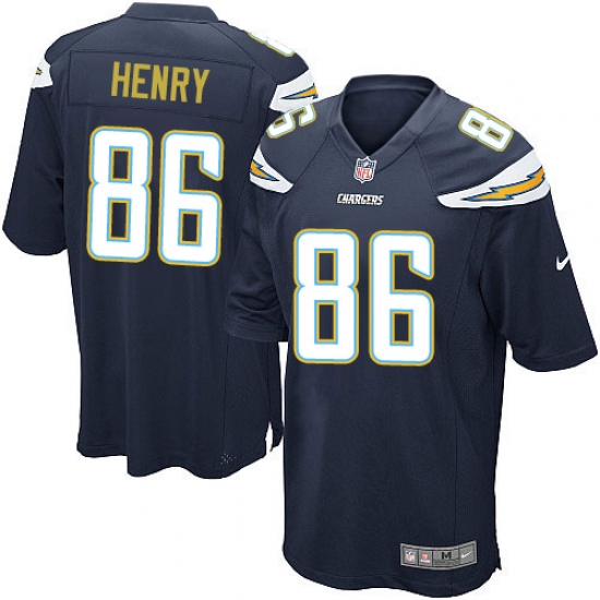Men's Nike Los Angeles Chargers #86 Hunter Henry Game Navy Blue Team Color NFL Jersey - Ujersey