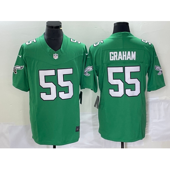 Men's Nike Philadelphia Eagles #55 Brandon Graham Green 2023 F.U.S.E. Vapor Limited Throwback Stitched Football Jersey - Ujersey