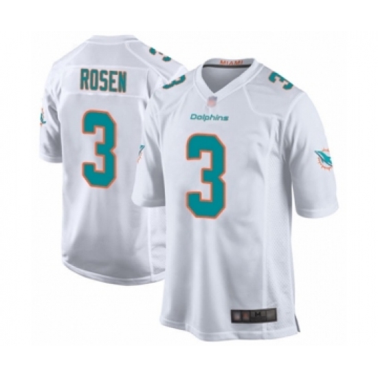 Men's Miami Dolphins #3 Josh Rosen Game White Football Jersey - Ujersey