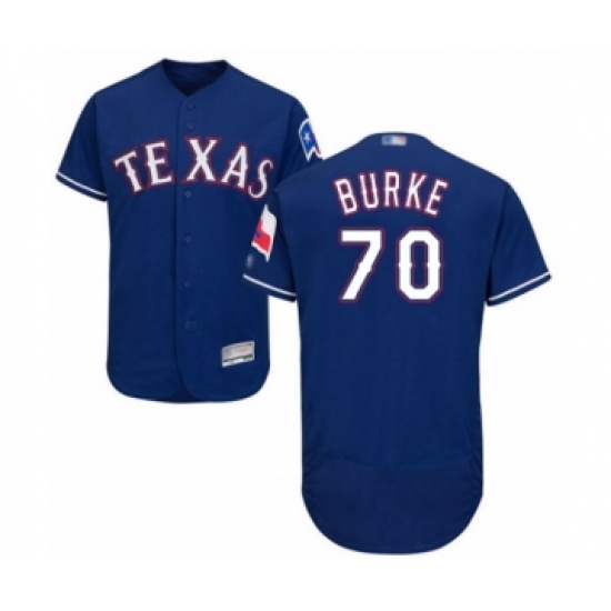 Men's Texas Rangers #70 Brock Burke Royal Blue Alternate Flex Base Authentic Collection Baseball Player Jersey - Ujersey