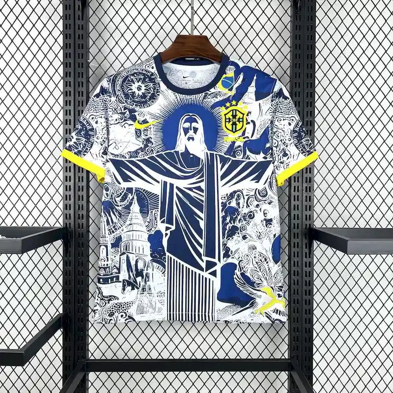 Brazil Soccer Jersey Jesus Special Edition Custom Shirt 2025 - ujerseystore