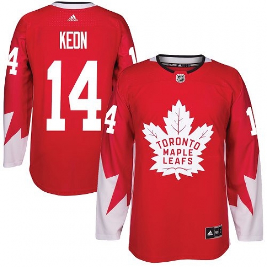Youth Adidas Toronto Maple Leafs #14 Dave Keon Authentic Red Alternate NHL Jersey - Ujersey