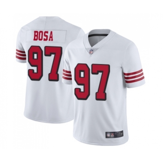 Men's San Francisco 49ers #97 Nick Bosa Limited White Rush Vapor Untouchable Football Jersey - Ujersey