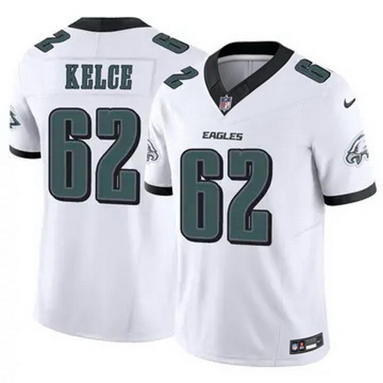 Youth Philadelphia Eagles #62 Jason Kelce White F U S E Stitched NFL Jersey - Ujersey