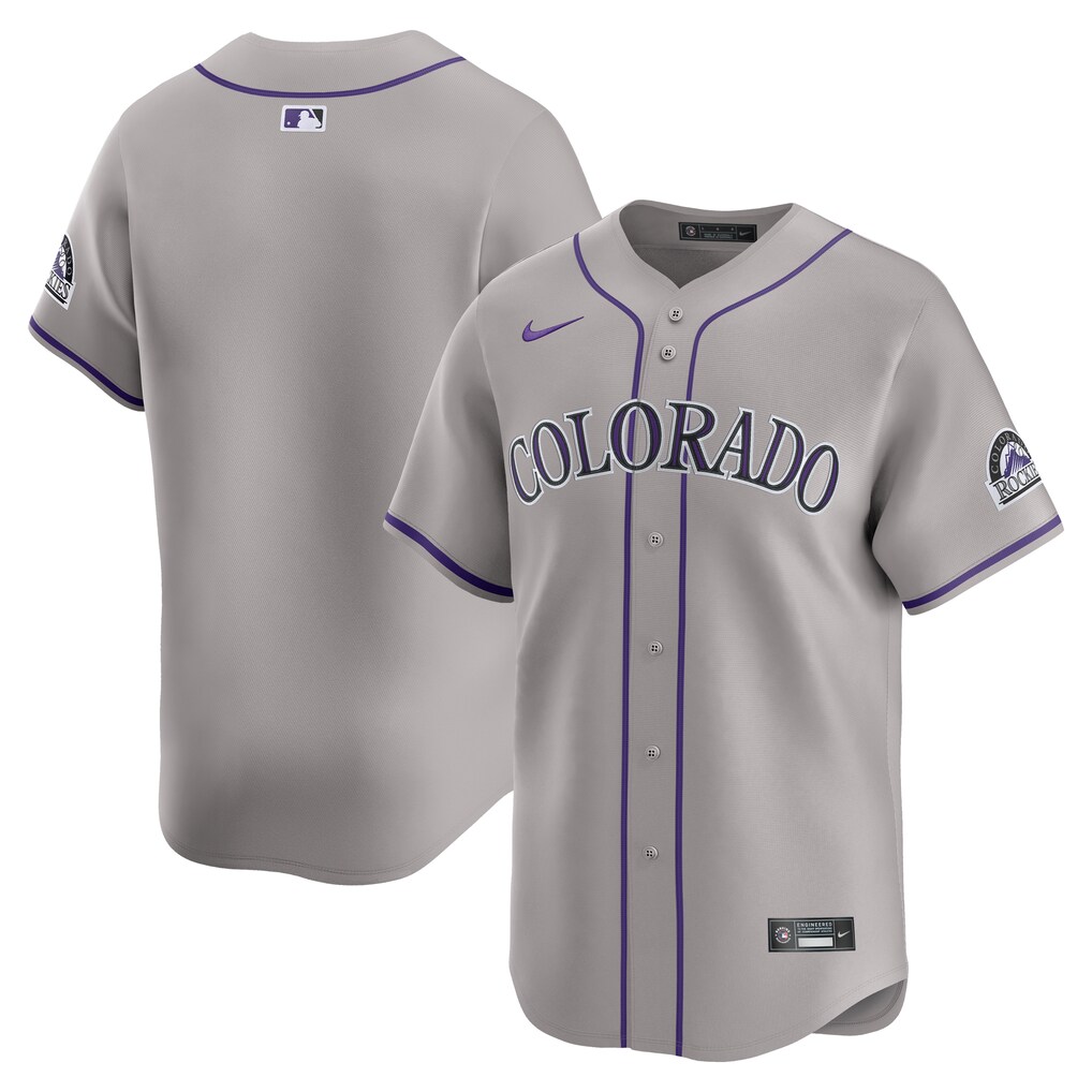 Men's Colorado Rockies Nike Gray Road Limited Jersey - ujerseystore