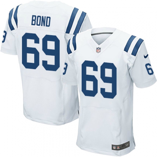 Men's Nike Indianapolis Colts #69 Deyshawn Bond Elite White NFL Jersey - Ujersey